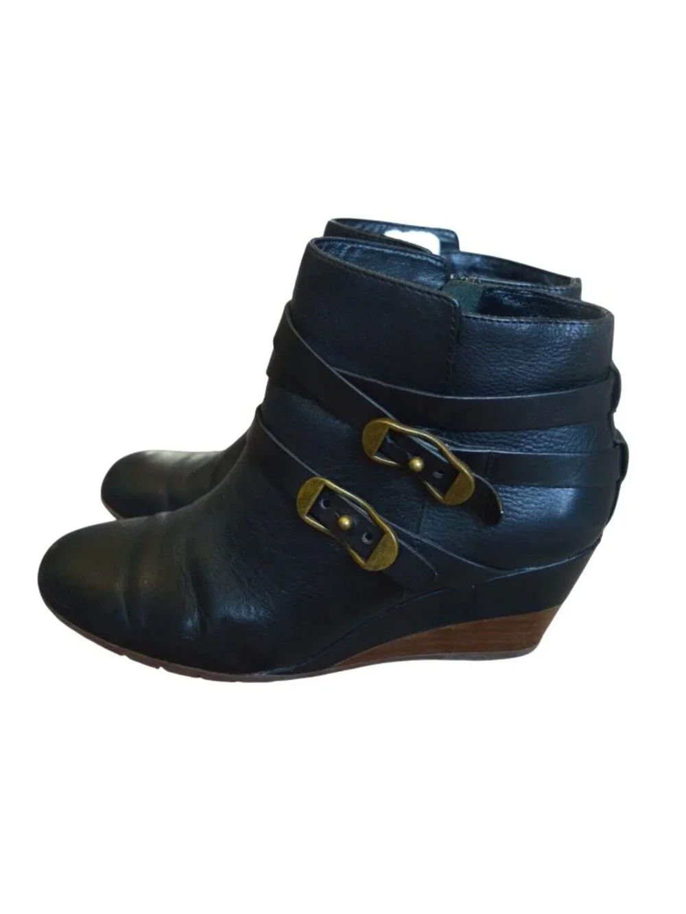 Sofft Oakes Ankle boots Black Leather Buckle Women's Sze 8.5 Boho Fall Casual